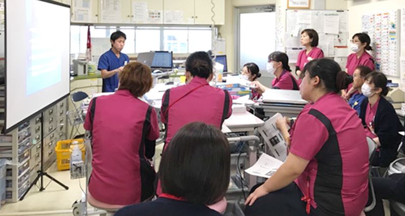 超音波に関する院内勉強会の様子