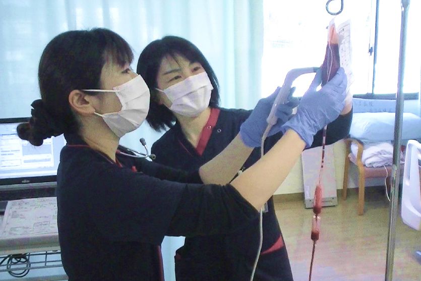 患者確認・三点認証の様子