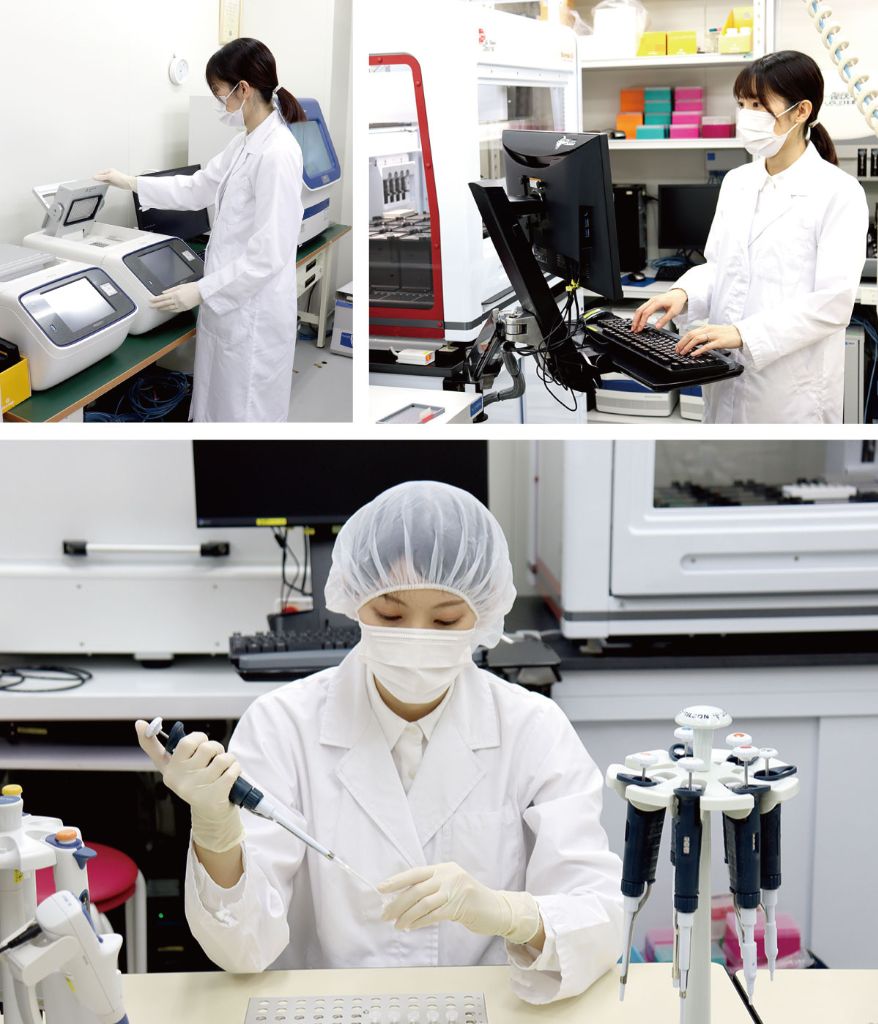 分注やPCR検査の模様　（写真：神奈川県警察科学捜査研究所提供）