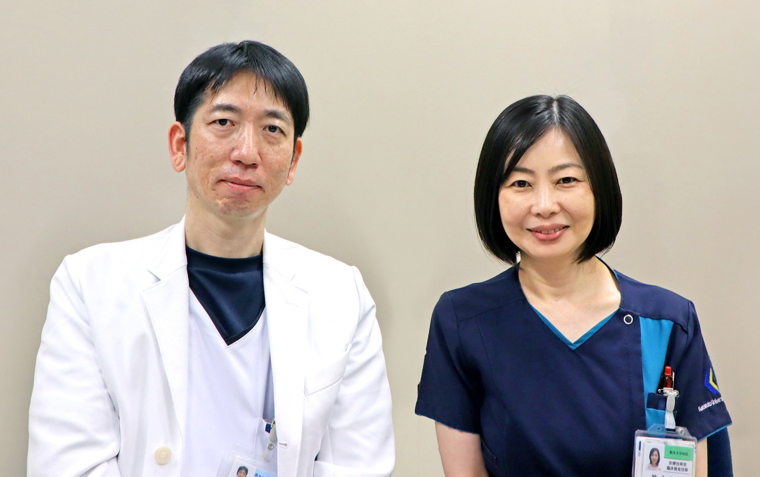 K-CHAP代表幹事の宇宿氏（左）とミーティング係の神力氏