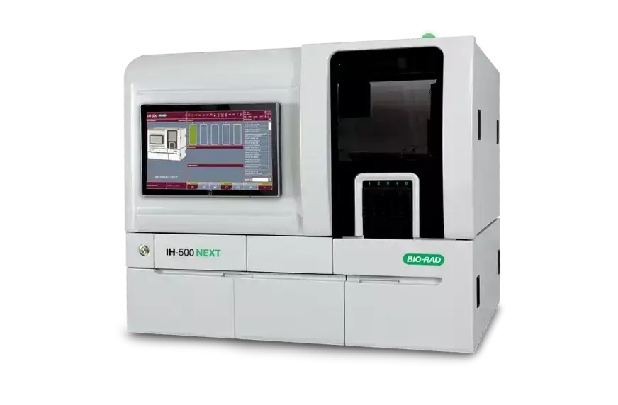 ゲルカラム遠心凝集法 カード用全自動輸血検査装置 IH-500
